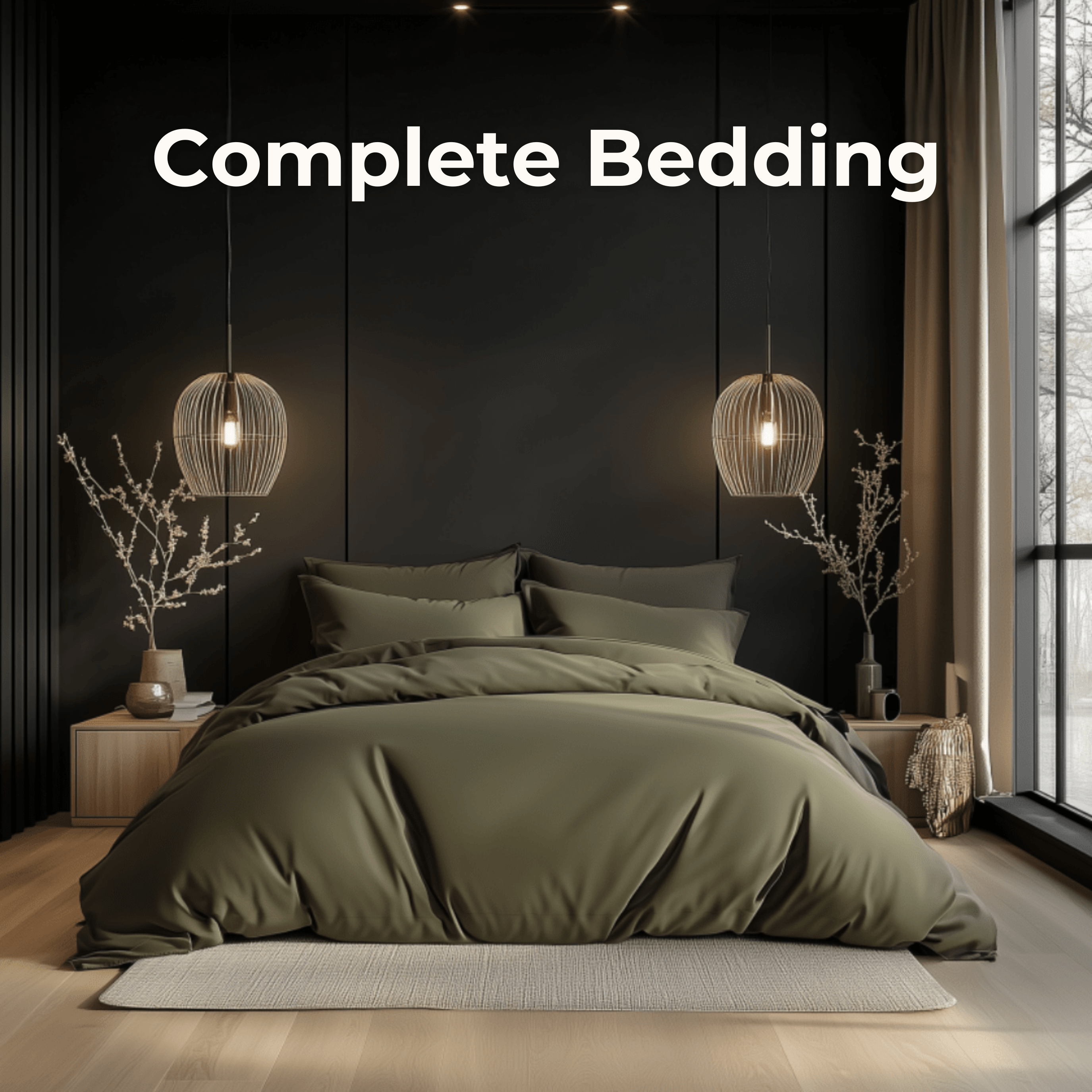 Rest® – Olive Green Eucalyptus Lyocell Bedding Set